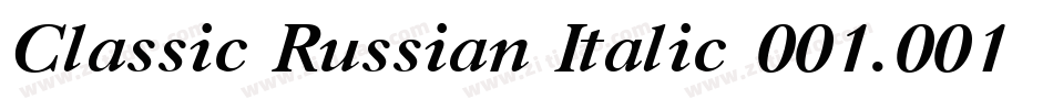 Classic Russian Italic 001.001字体转换